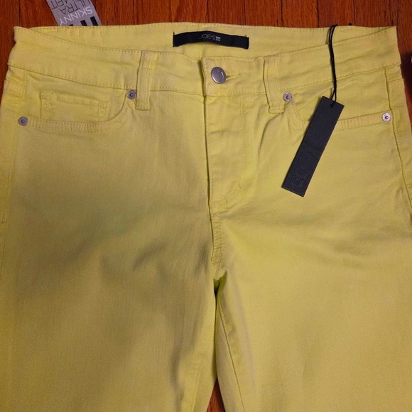 JOE'S JEANS - NEW W/TAGS BRIGHT RICH YELLOW STRETCH SKINNY (SIZE 28 10) - Picture 2 of 4